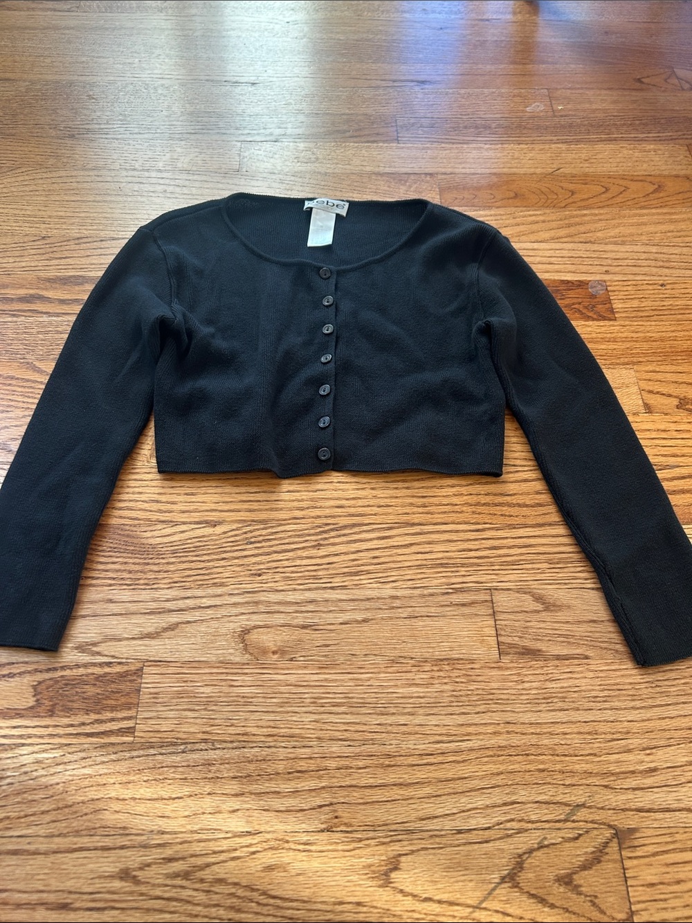 Vintage Bebe Moda Black Short Cardigan Size M (but runs smaller)